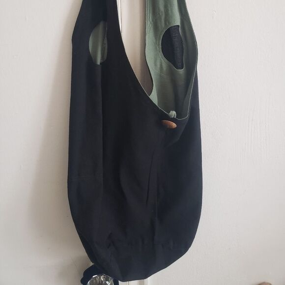 Handmade LINEN boho hobo bag reversible crossbody - Picture 6 of 12